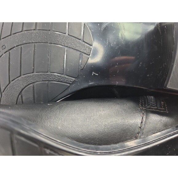 Bandolini Black Leather Riding Boots Zip Closure Brown Leather Accents Sz 7 M - Picture 15 of 15